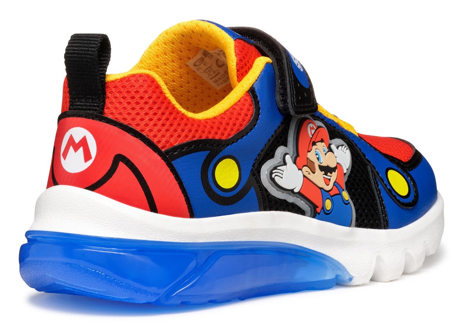 Geox J CIBERDRON BOY Blinkschuh Sneaker Retro Sneaker, Blinkschuh mit Super Mario Motiv