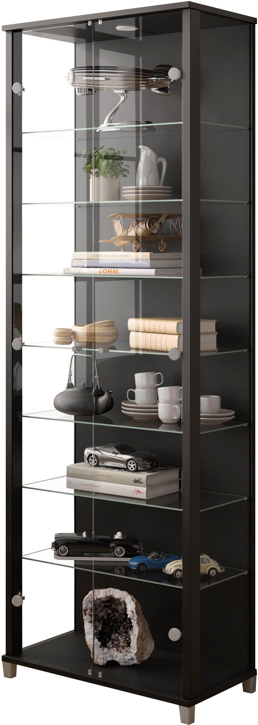 fif möbel Vitrine Optima Standvitrine, Glastüren, günstig online kaufen