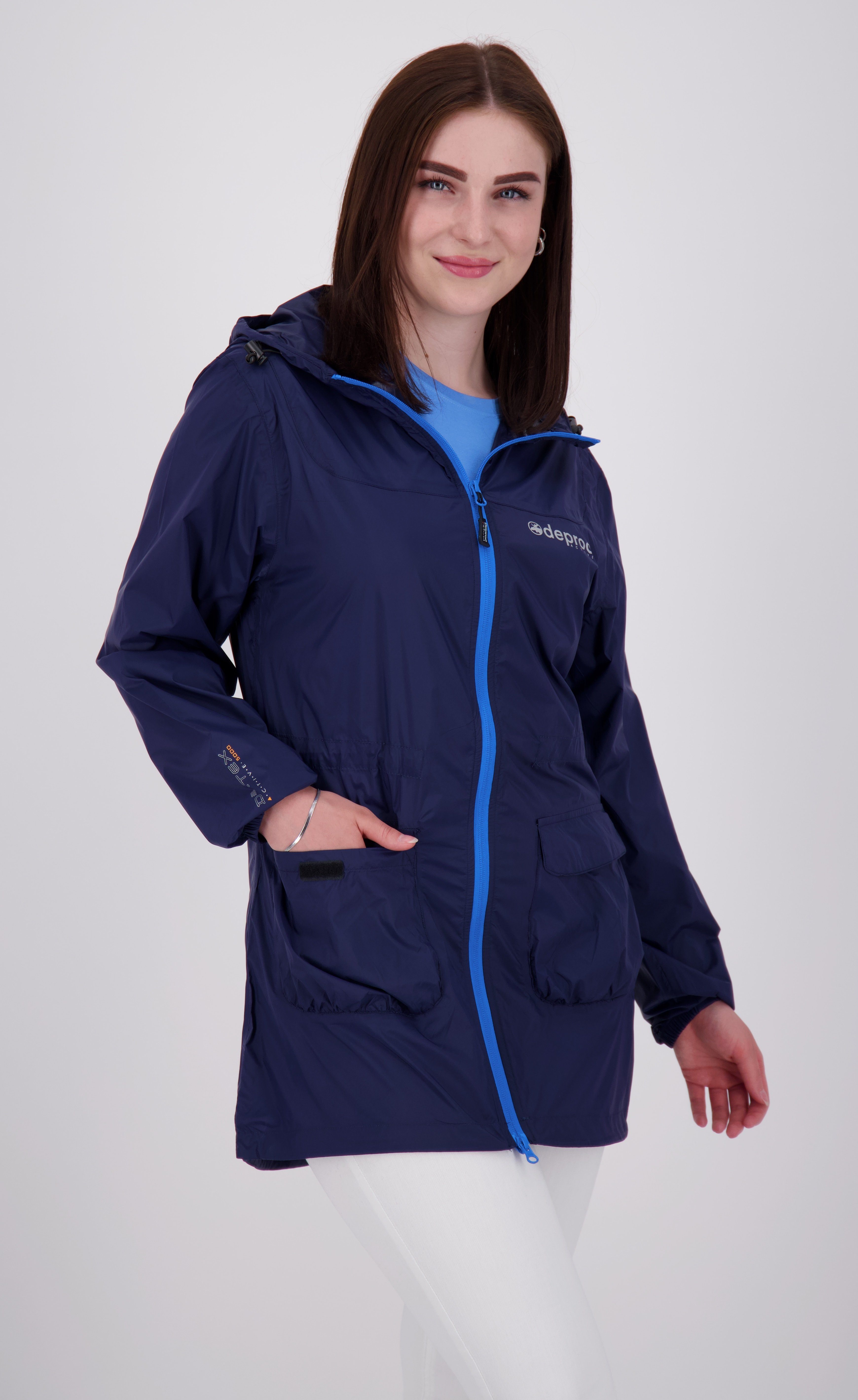 DEPROC Active Regenmantel LYNN WOMEN CS II auch in Großen Größen erhältlich dark navy