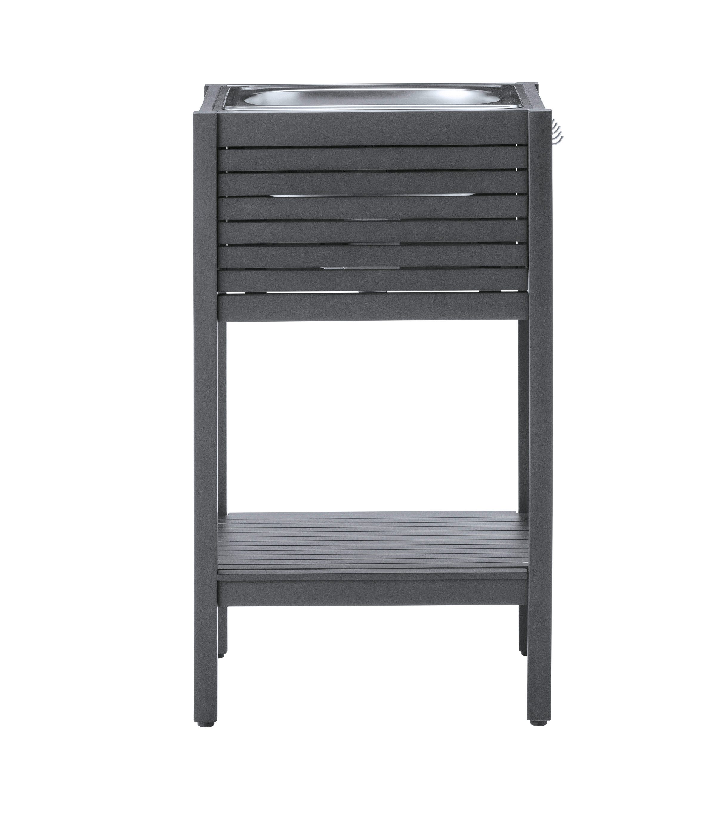 Dehner Outdoor-Küche Spültisch Southampton, mit Edelstahl-Spüle, 52.5 x 50 x 90 cm, hochwertiger Spülschrank aus FSC®-zertifiziertem Akazienholz