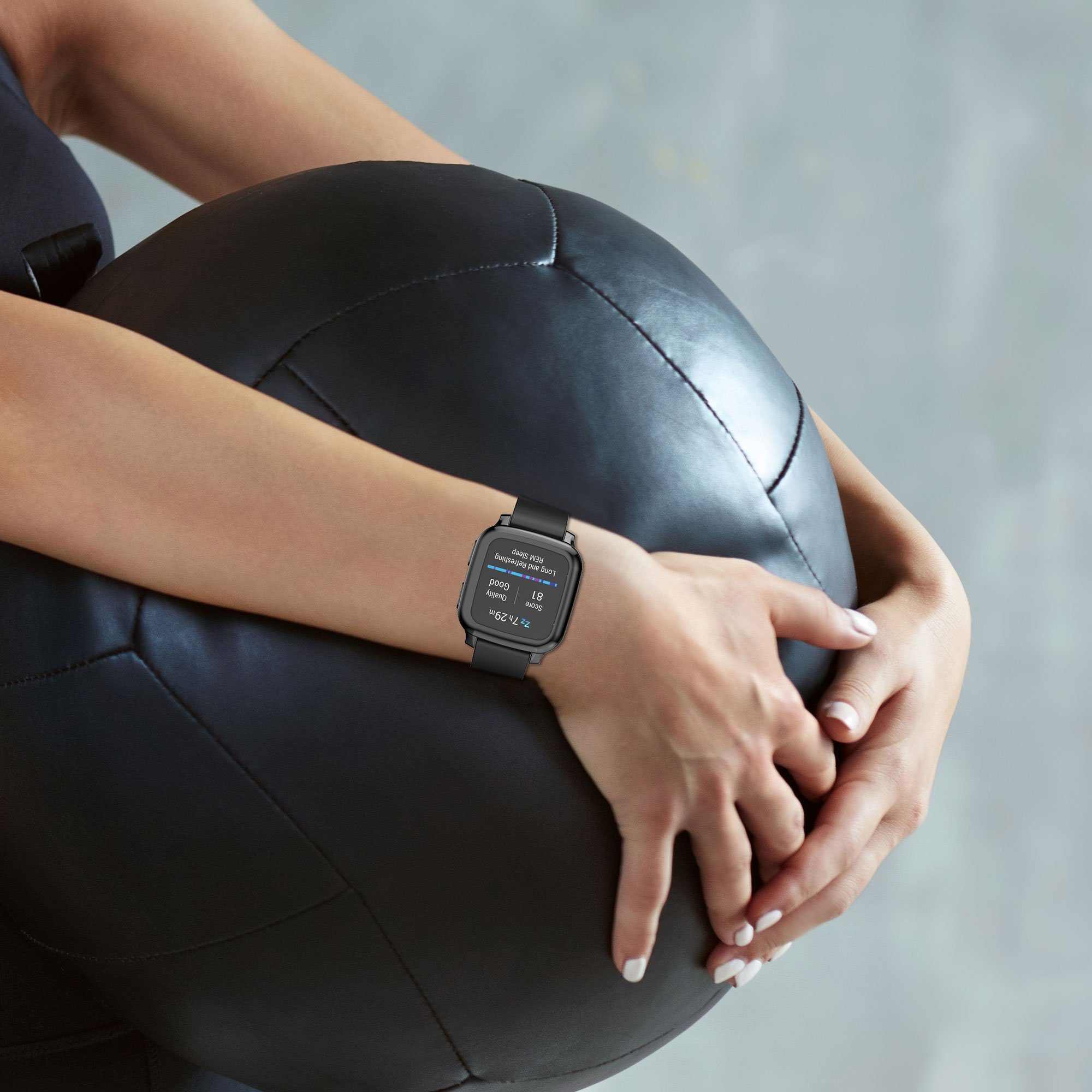 kwmobile Smartwatch-Hülle 2x Silikon Hülle für Garmin Venu Sq 2 Music / Sq 2, Schutzhülle Fullbody Display Cover Set aus Silikon