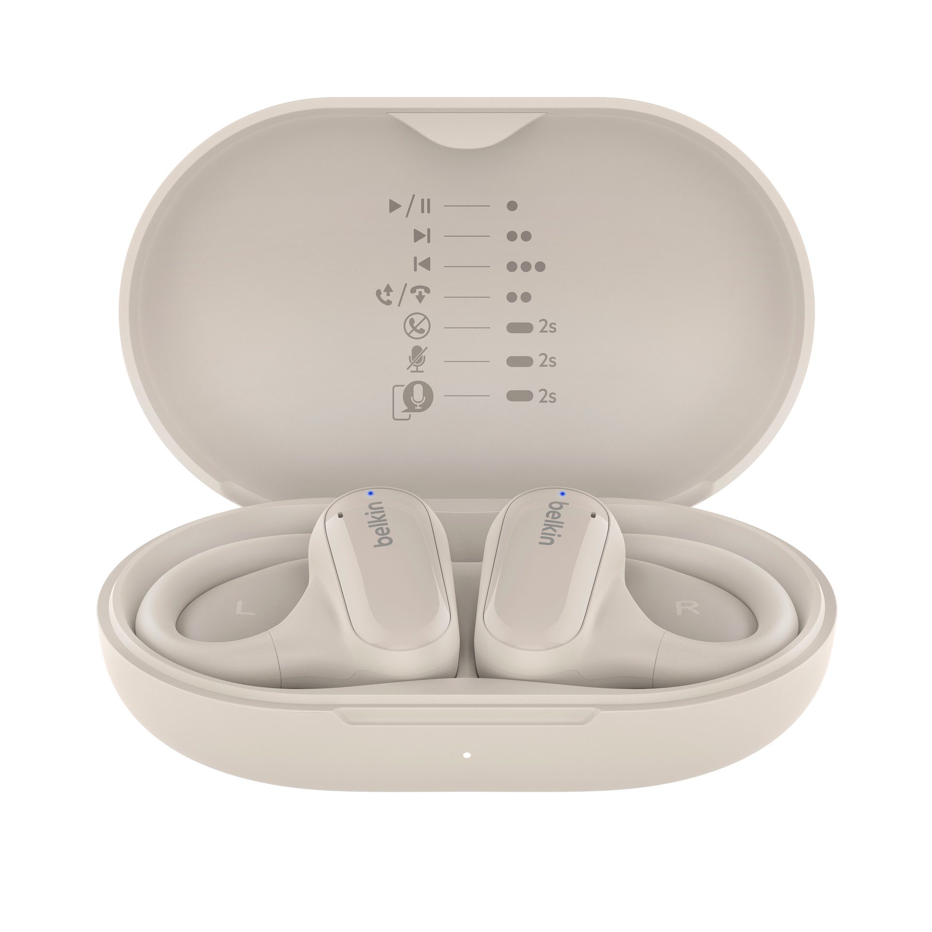 Belkin SoundForm ClearFit Open-Ear-Kopfhörer (Freisprechfunktion, Noise-Cancelling, A2DP Bluetooth)