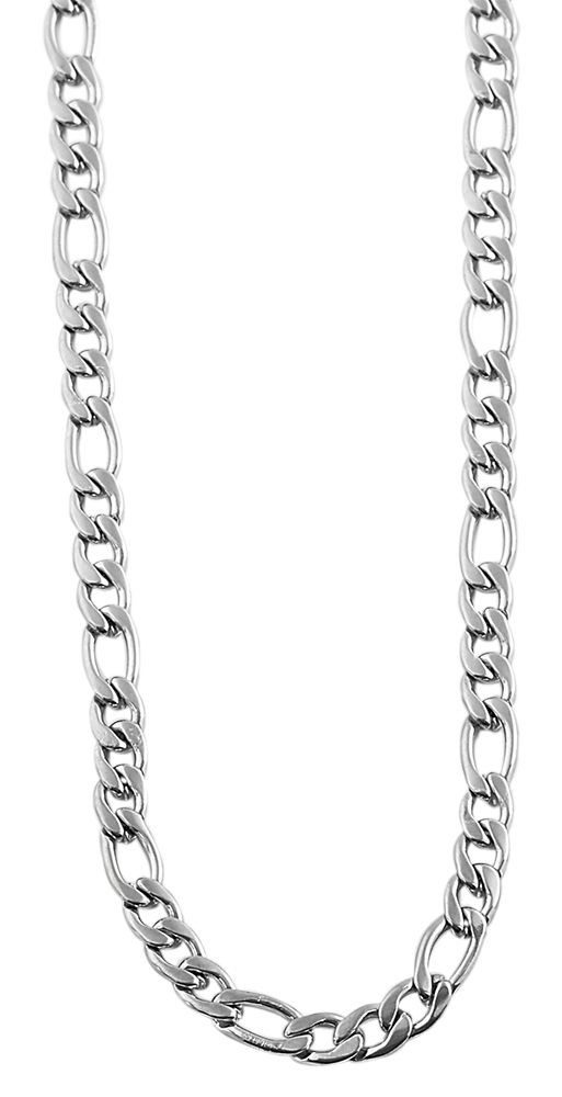 AKZENT Edelstahlkette Teona Figarokette aus Edelstahl, 50 + 5 cm