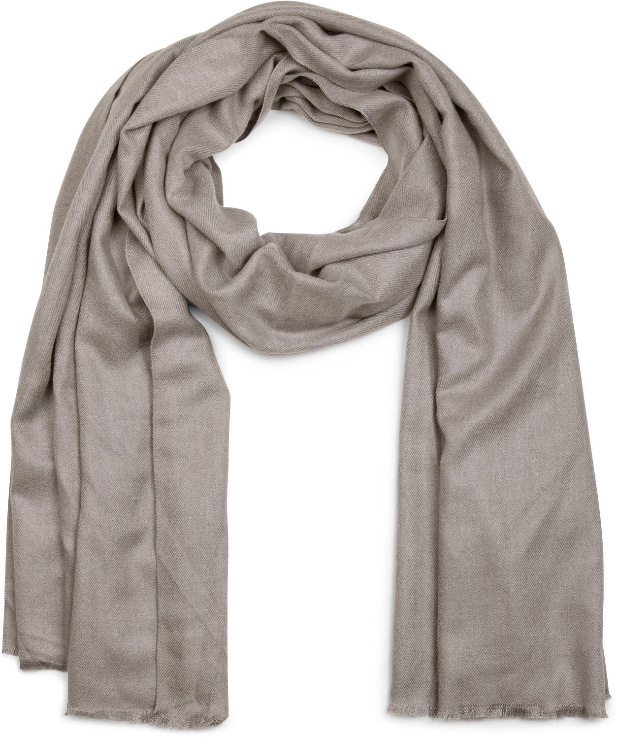 styleBREAKER Modeschal Unifarbener Schal mit Fransen, (1-St) günstig online kaufen