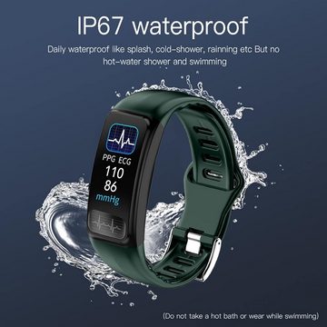 findtime Smartwatch (0,96 Zoll, Android, iOS), mitSchrittzähler Uhr Schlafmonitor Herzfrequenzmesser Blutdruckmessung