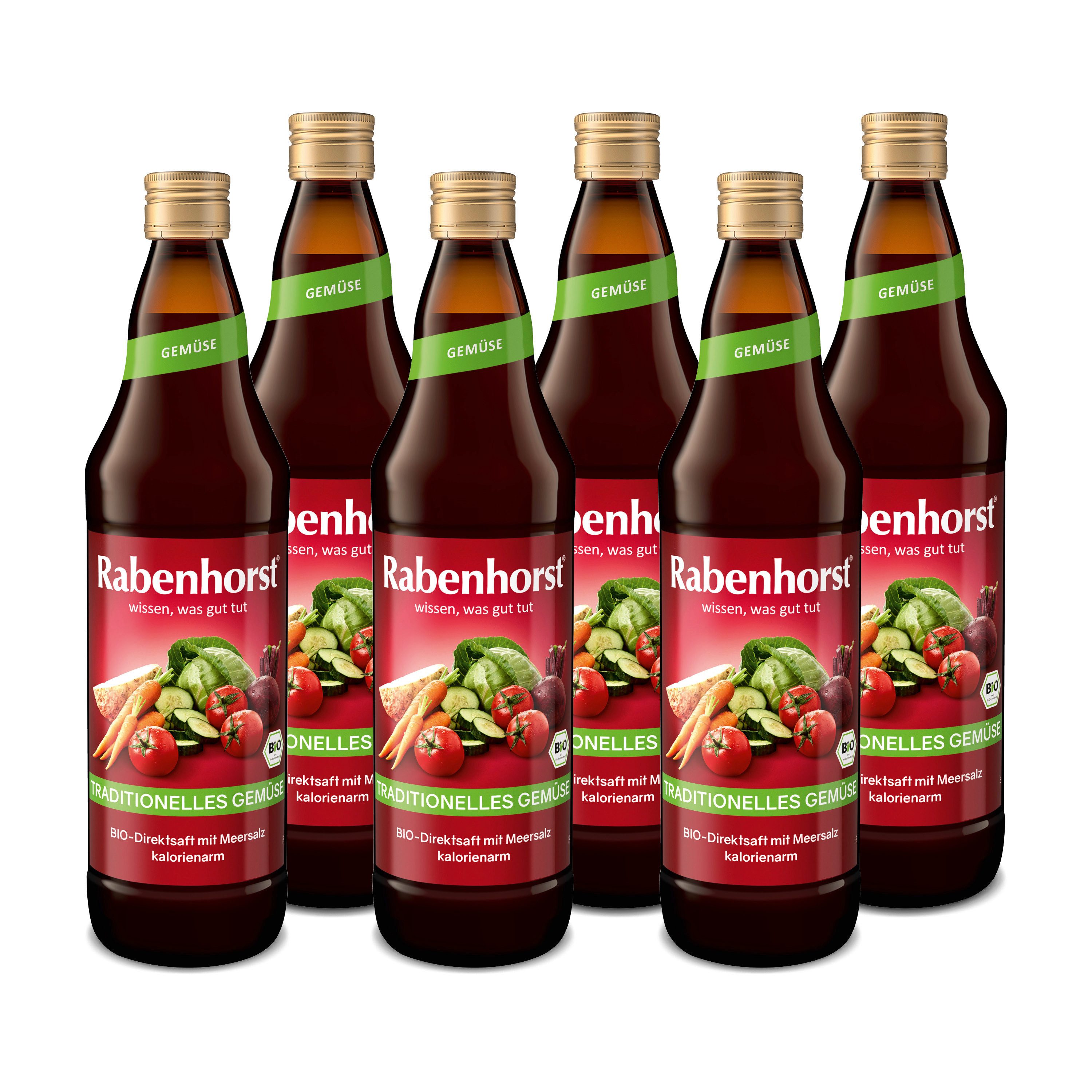 Haus Rabenhorst Saft RABENHORST Traditionelles Gemüse BIO 6er Pack (6 x 700 ml), 0,7 l