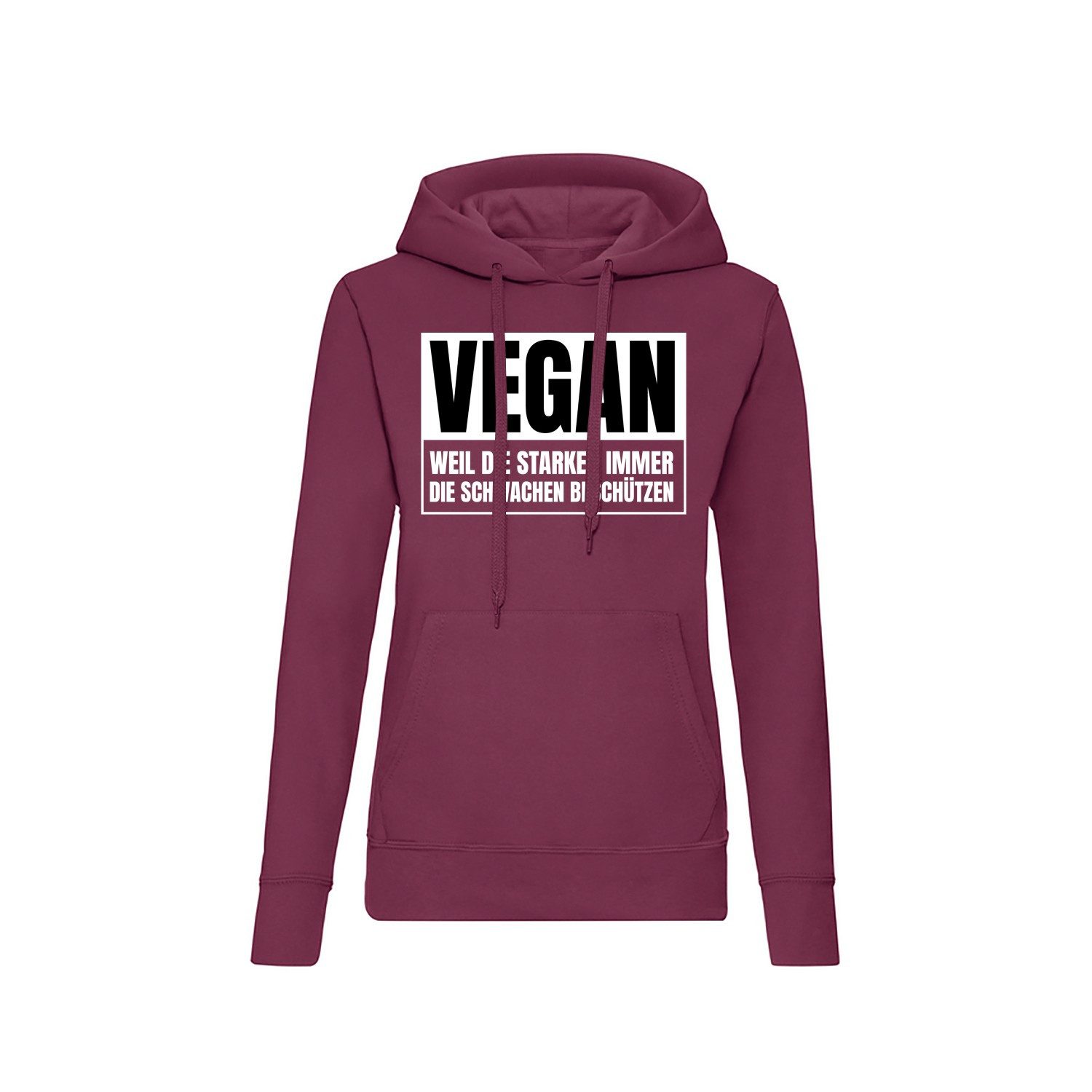 Blondie & Brownie Hoodie Vegan Damen Hoodie Print Tierschutz Typografie Freizeit Mode (Einzelstück, Einzelartikel) Vegan Damen Hoodie Motiv Pro