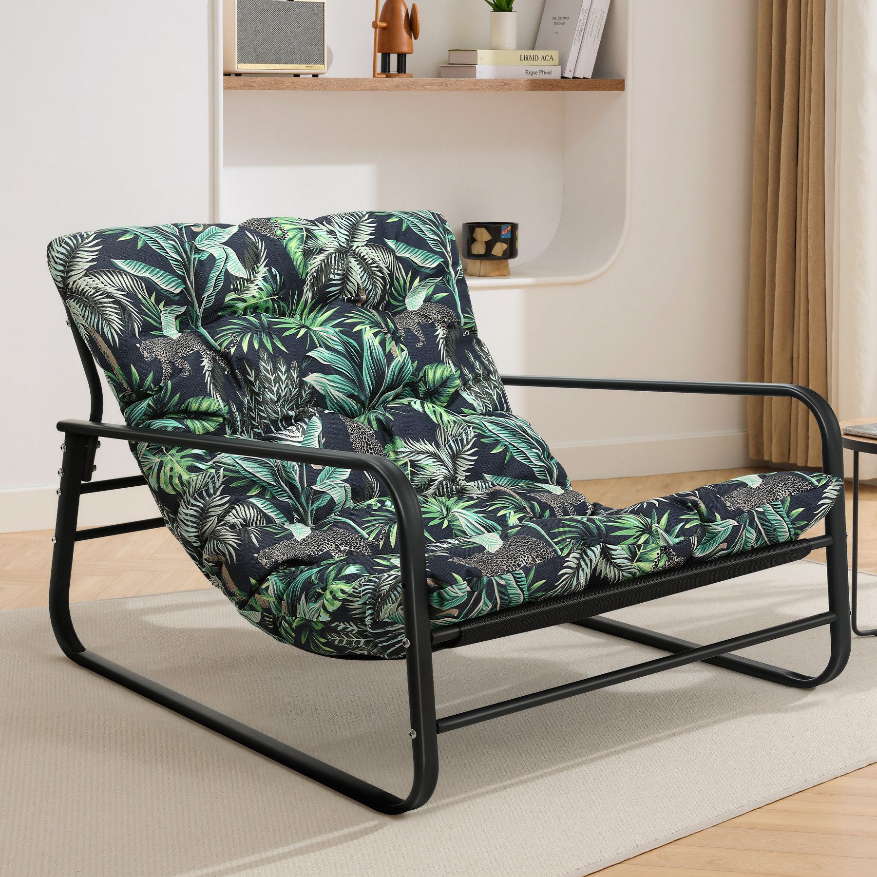 HomeMiYN Loungesessel Sessel wohnzimmer Gartenliege mit Wendekissen Loungesessel (2er set,bestehend aus sessel mit Gepolsterten Kissen), für kinder,2 erwachsene