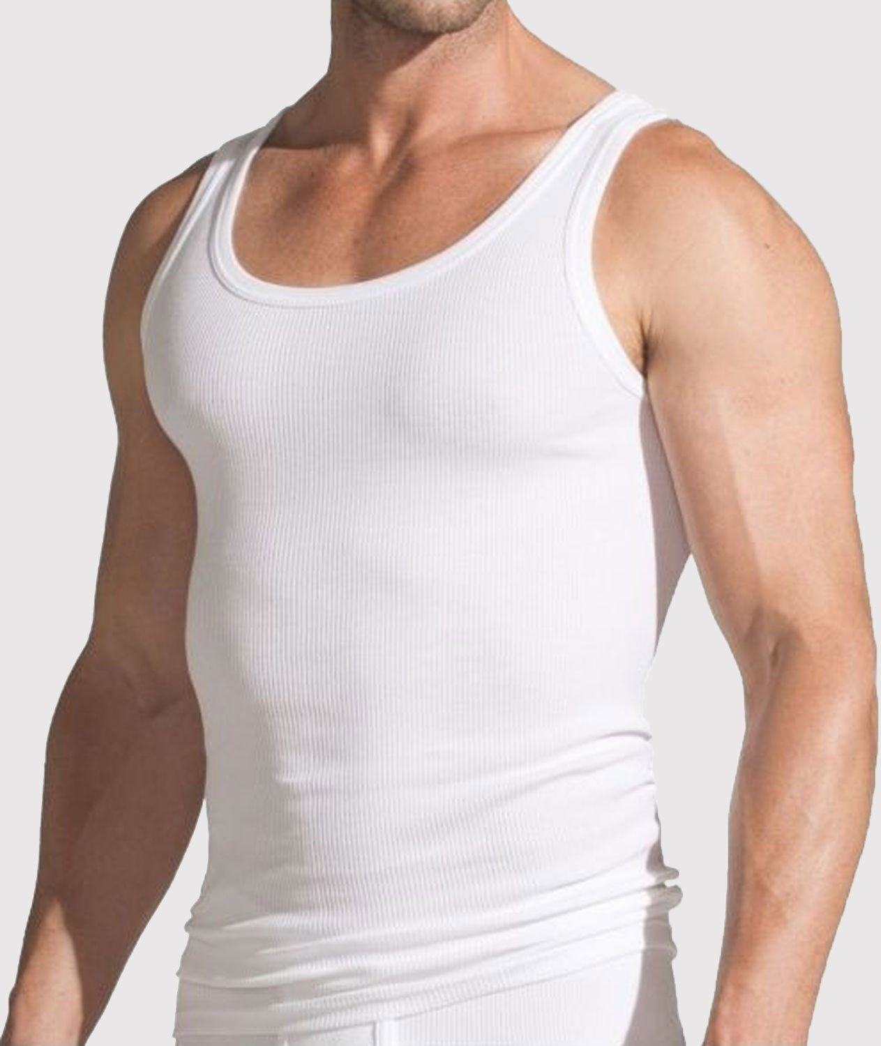 GÖTZBURG Unterhemd Doppelripp (Mehrpack, 5 Stück) ohne Seitennähte, Pure Cotton
