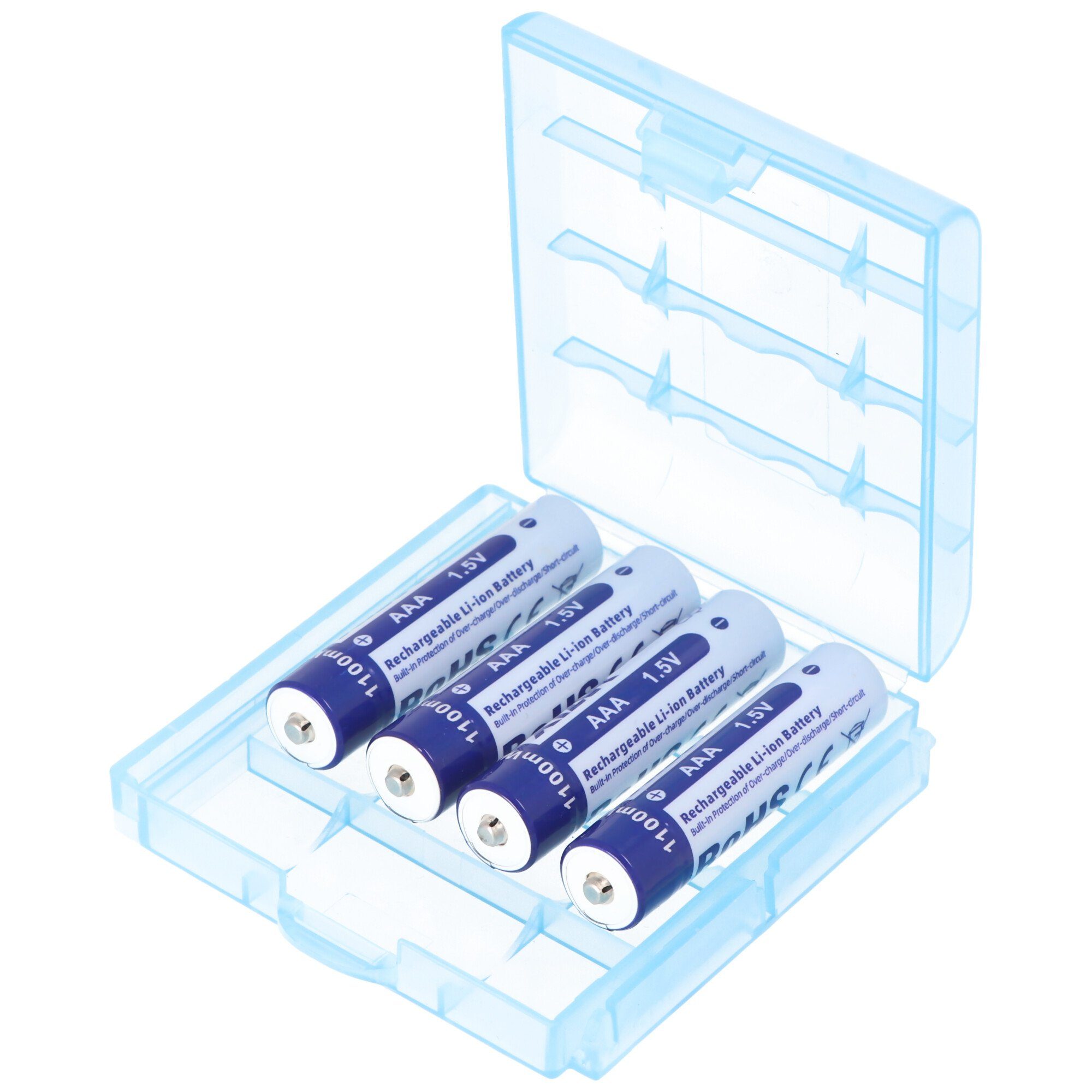 XTAR 4x AAA 1,5V 1100mWh typisch 700mAh Lithium Ionen Akku wiederaufladbar Akku 700 mAh (1,5 V)