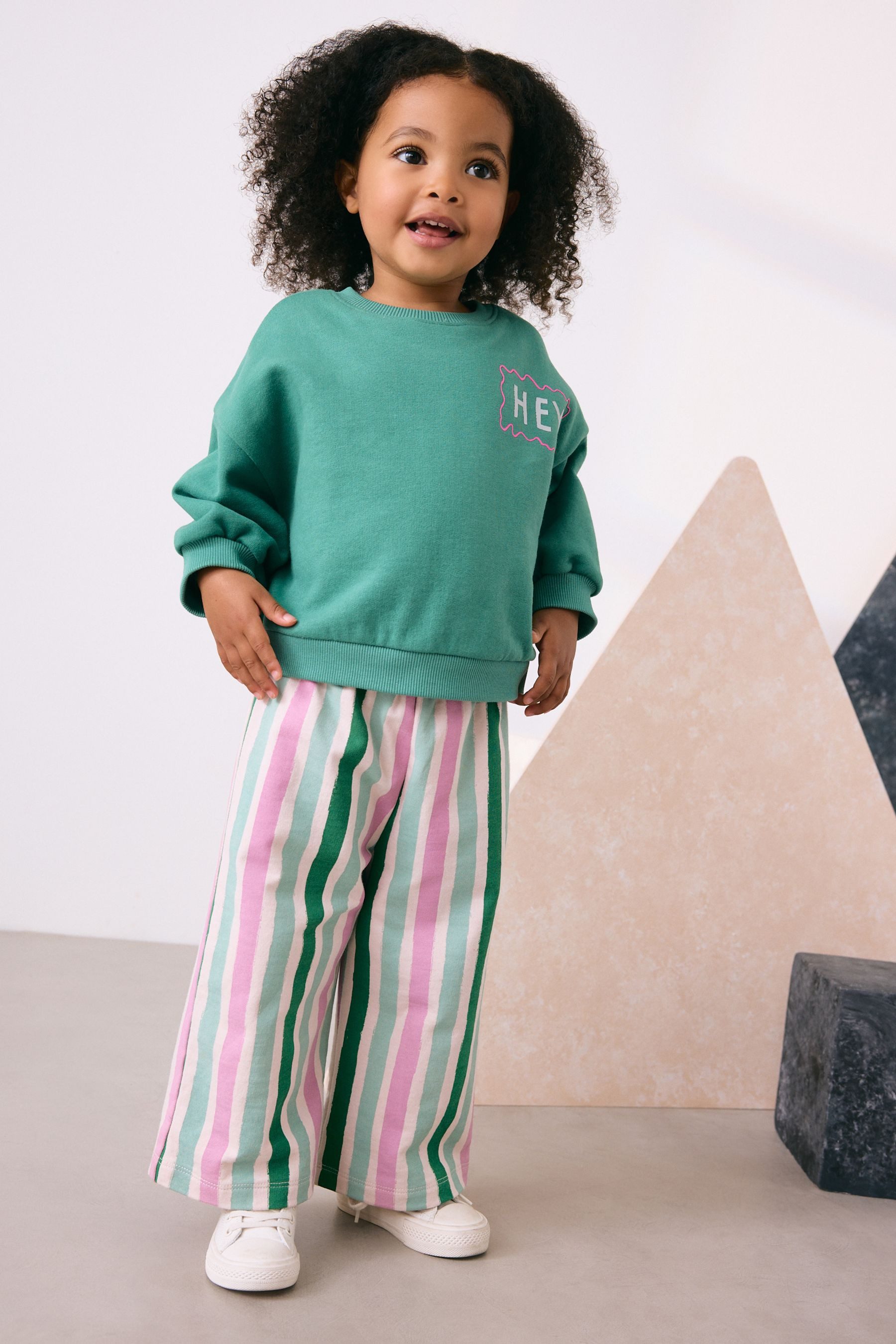 Next Top & Hose Oberteil und Hose mit weitem Bein im Set, 2er-Pack (4-tlg)