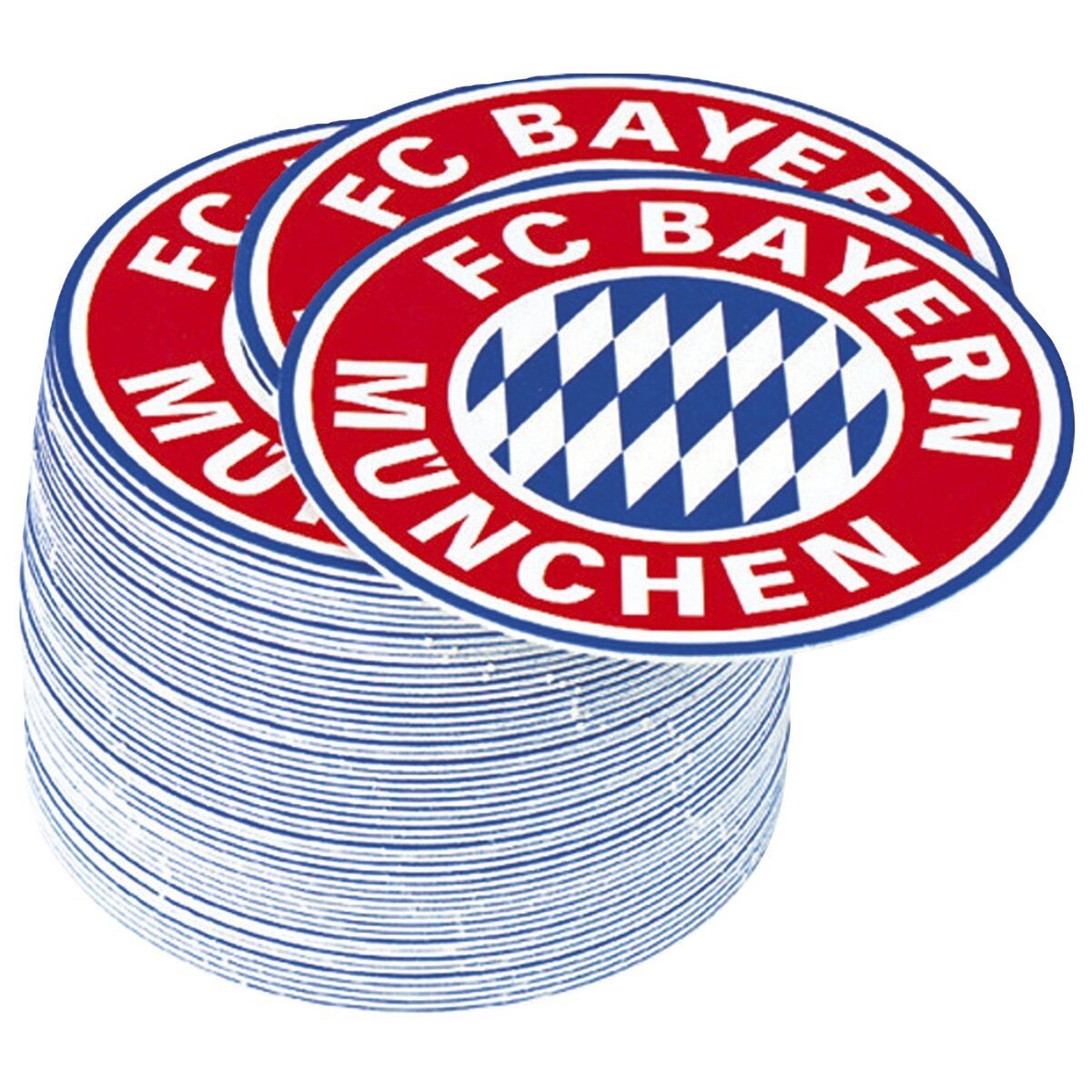 FC Bayern München Geschirr-Set Bierdeckel FC Bayern Emblem - 50 Stück.