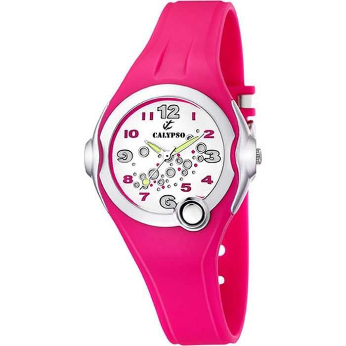 CALYPSO WATCHES Quarzuhr Calypso Kinder Uhr K5562/3 Kunststoffband (Armbanduhr) Kinder Armbanduhr rund PURarmband pink Fashion