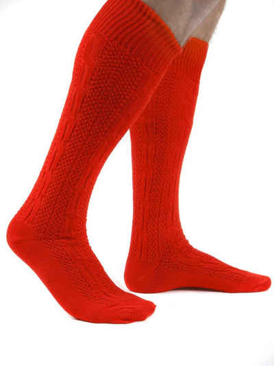 Almbock Trachtensocken Trachten Socken lang (1-Paar) rot