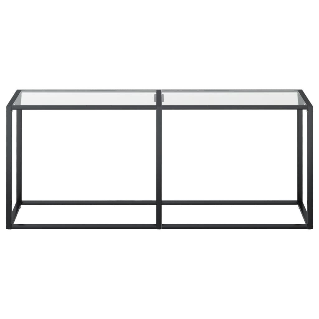 furnicato Beistelltisch Konsolentisch Hartglas (1-St) 180x35x75,5 Transparent cm