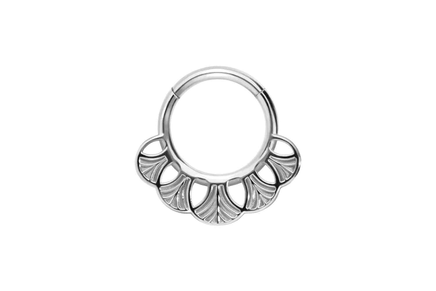 Nasenpiercing Chirurgenstahl Segmentring Clicker GINKGOBLÄTTER Ohrpiercing Septum