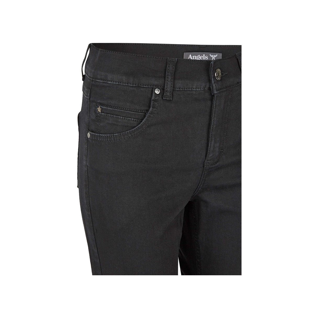 schwarz regular (1-tlg) ANGELS Straight-Jeans