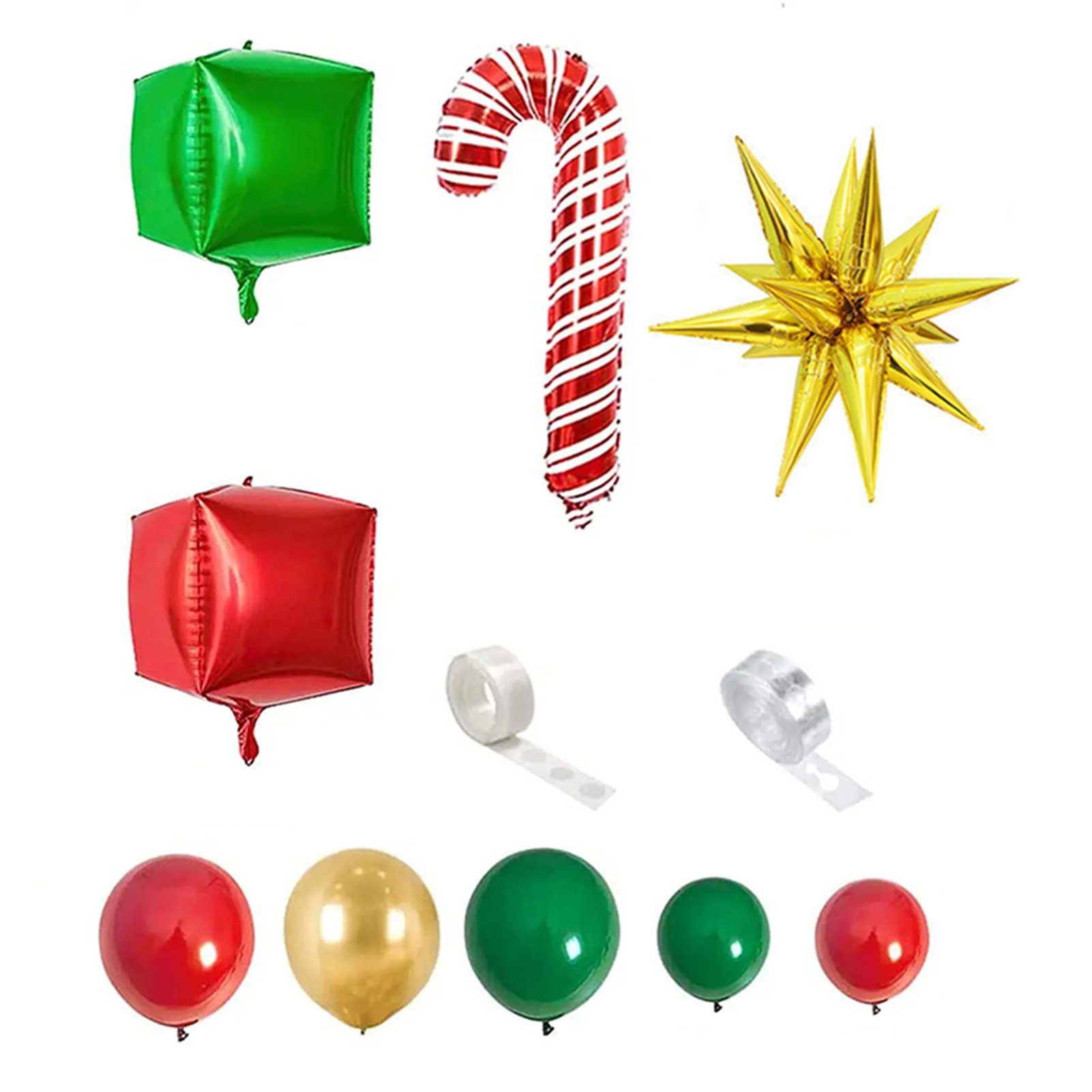Blusmart Christbaumschmuck Weihnachts-Luftballons-Girlanden-Set Mit Sternen, Luftballons