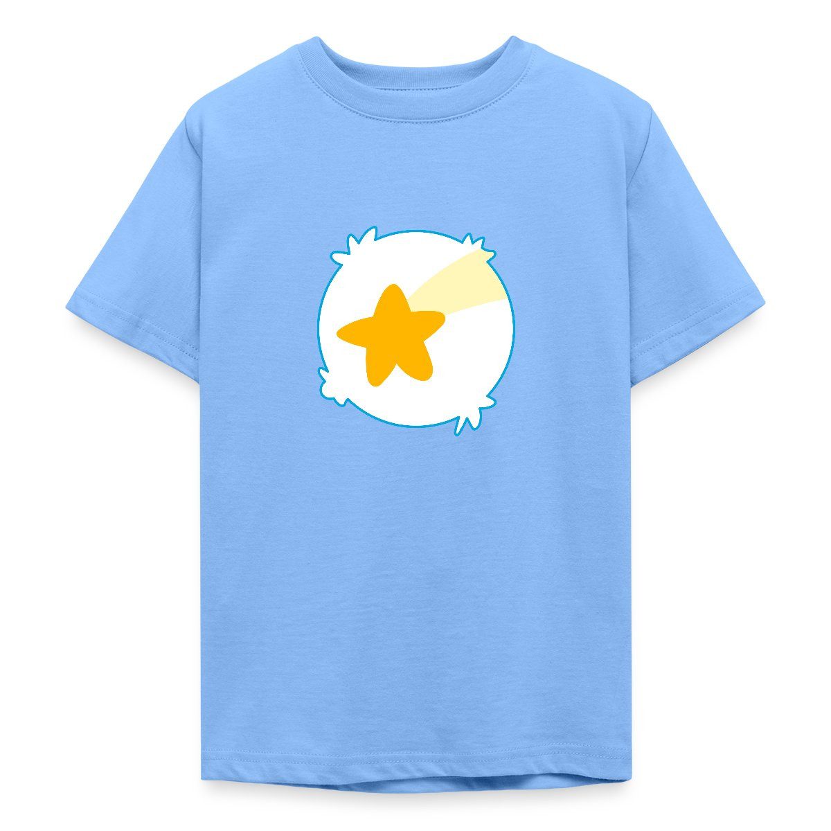 T-Shirt Bärchi Glücksbär Wunsch Stern Hellblau Karneval Teenager T-Shirt