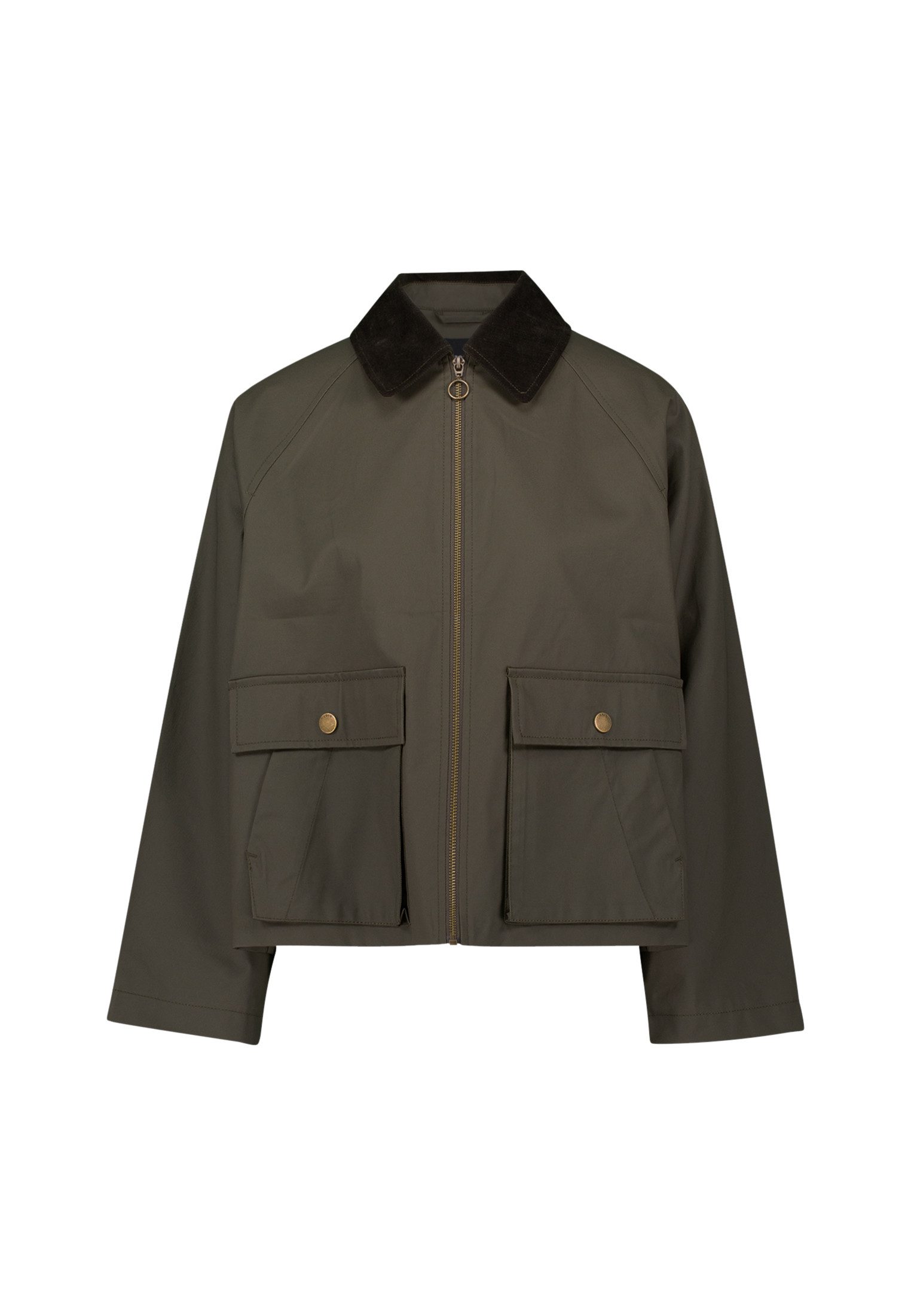 Zero Fieldjacket Damen Jacke beschichtet mit Cordkragen günstig online kaufen