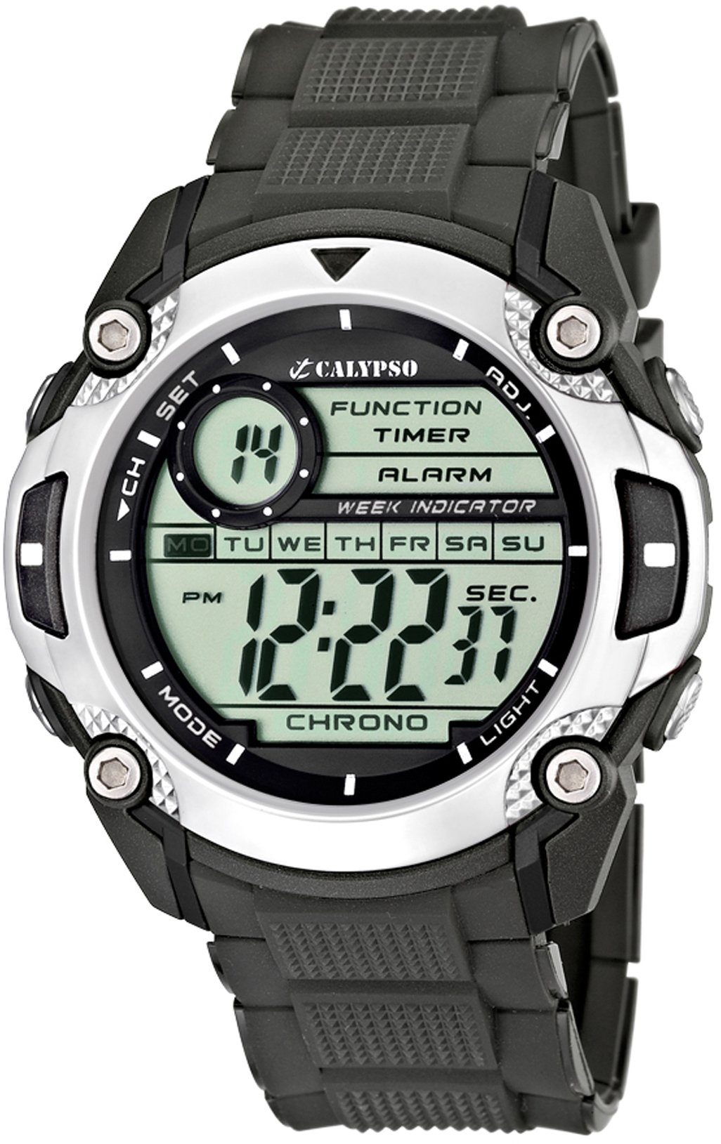 CALYPSO WATCHES Chronograph Digital For Man, K5577/1, Armbanduhr, Quarzuhr, Herrenuhr, Datum, Digitalanzeige, Stoppfunktion