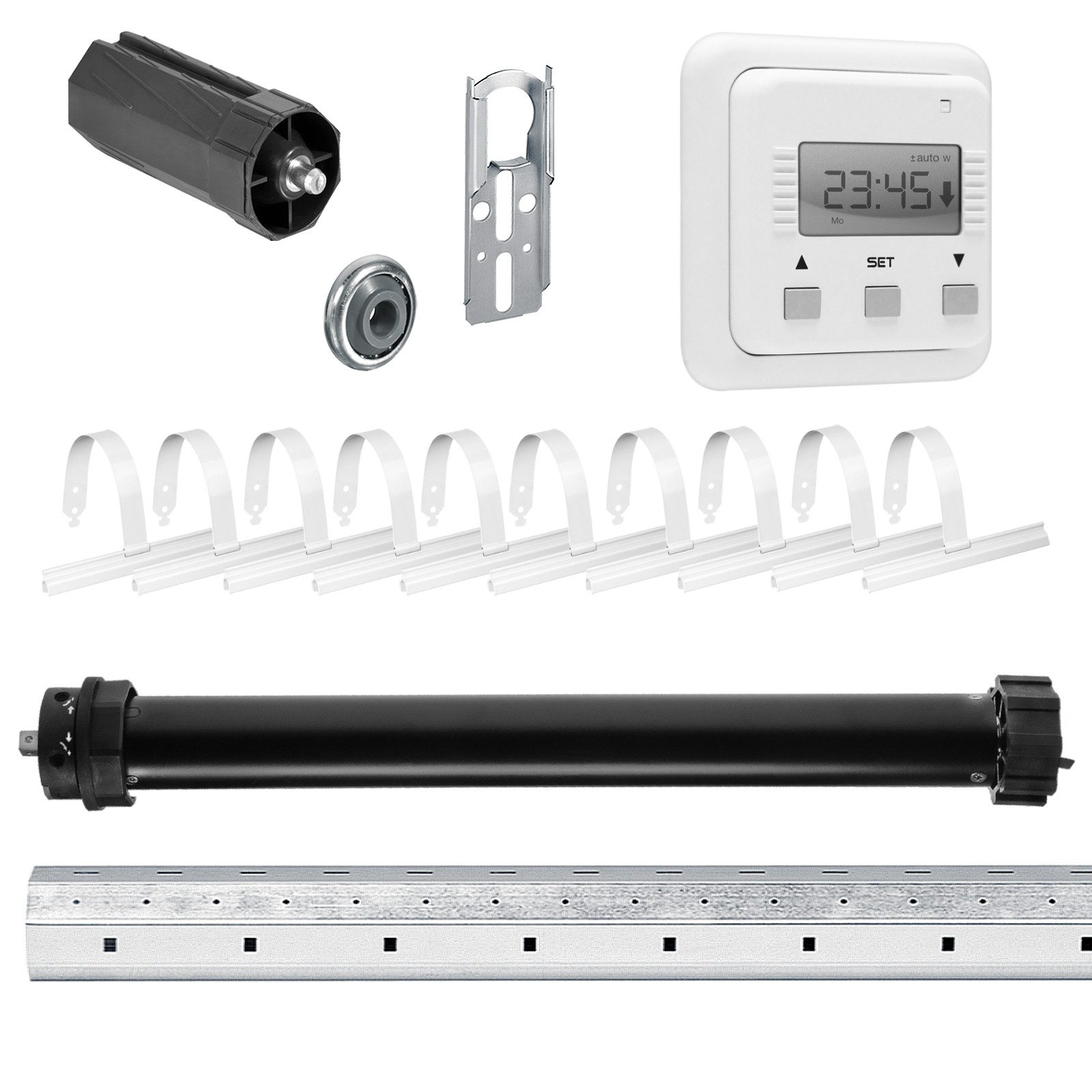 Nobily Rollladenmotor KOMPLETTSET P5 inkl. Relax, 40/15-60 + 350cm Welle
