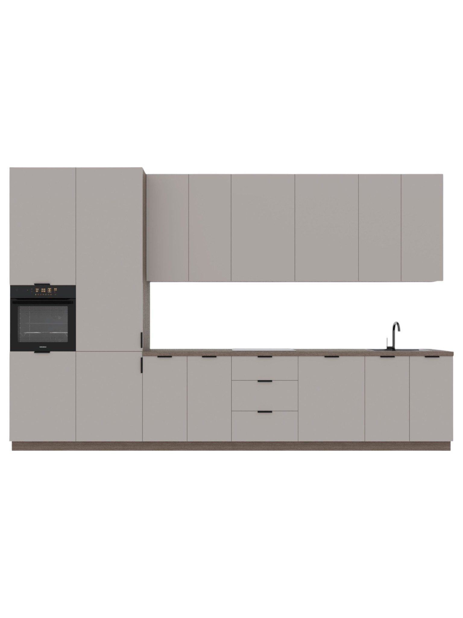 ROYAL24_MARKT Küchenzeile K73-G400 L - Kompakte Form, maximale Funktionalität, (Komplett Set), Top Qualität - Modernes Design - Feinste Materialien.