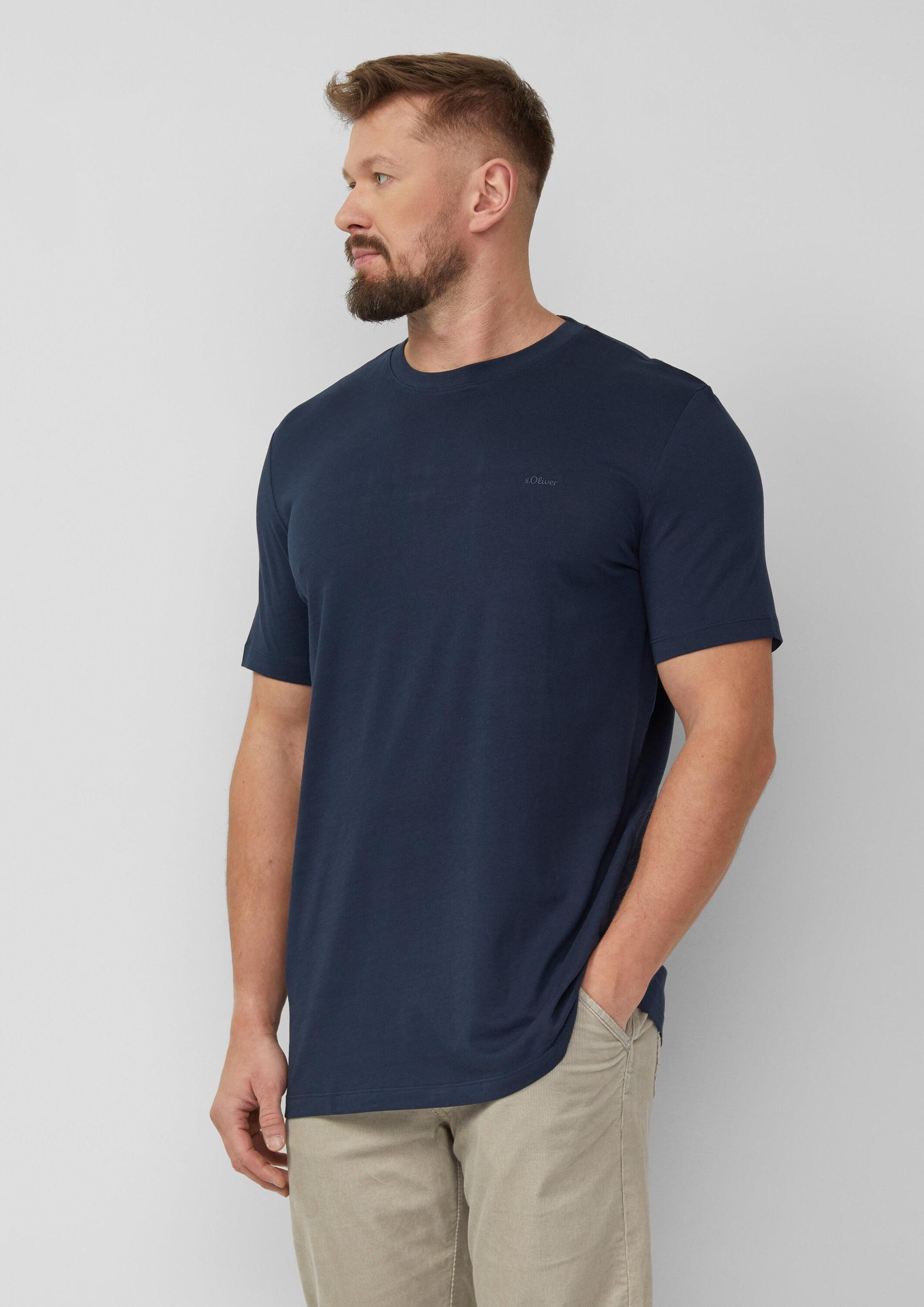 s.Oliver Kurzarmshirt T-Shirt Baumwoll-T-Shirt mit Logo-Print günstig online kaufen