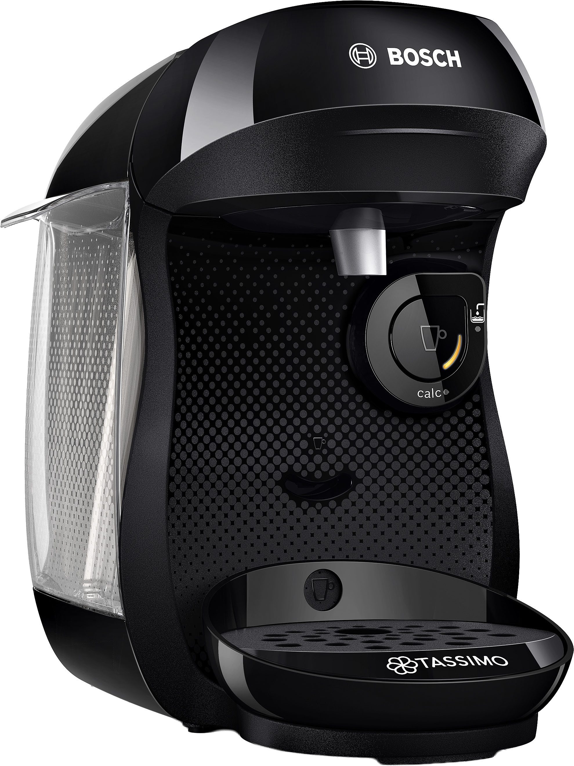 TASSIMO Kapselmaschine happy friendly TAS102E, über 70 Getränke, platzsparend, geeignet für alle Tassen, Wassertank 0,7 L, schwarz