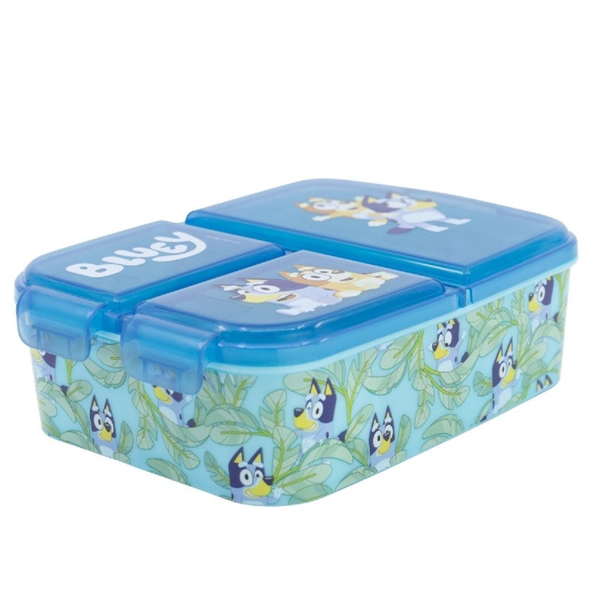 Stor Lunchbox Bluey Kinder Brotdose – Lunchbox 3 Fächern & tollem Design, (Essen Aufbewahrung, 1x Deckel, 1x Lunchbox), Lunchbox