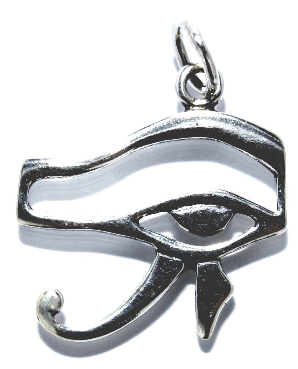 Schutz 925 Kettenanhänger Kiss Auge (Sterlingsilber) Leather 925 Anhänger of des Amulett Silber ägyptisch, Silber Horus Horusauge