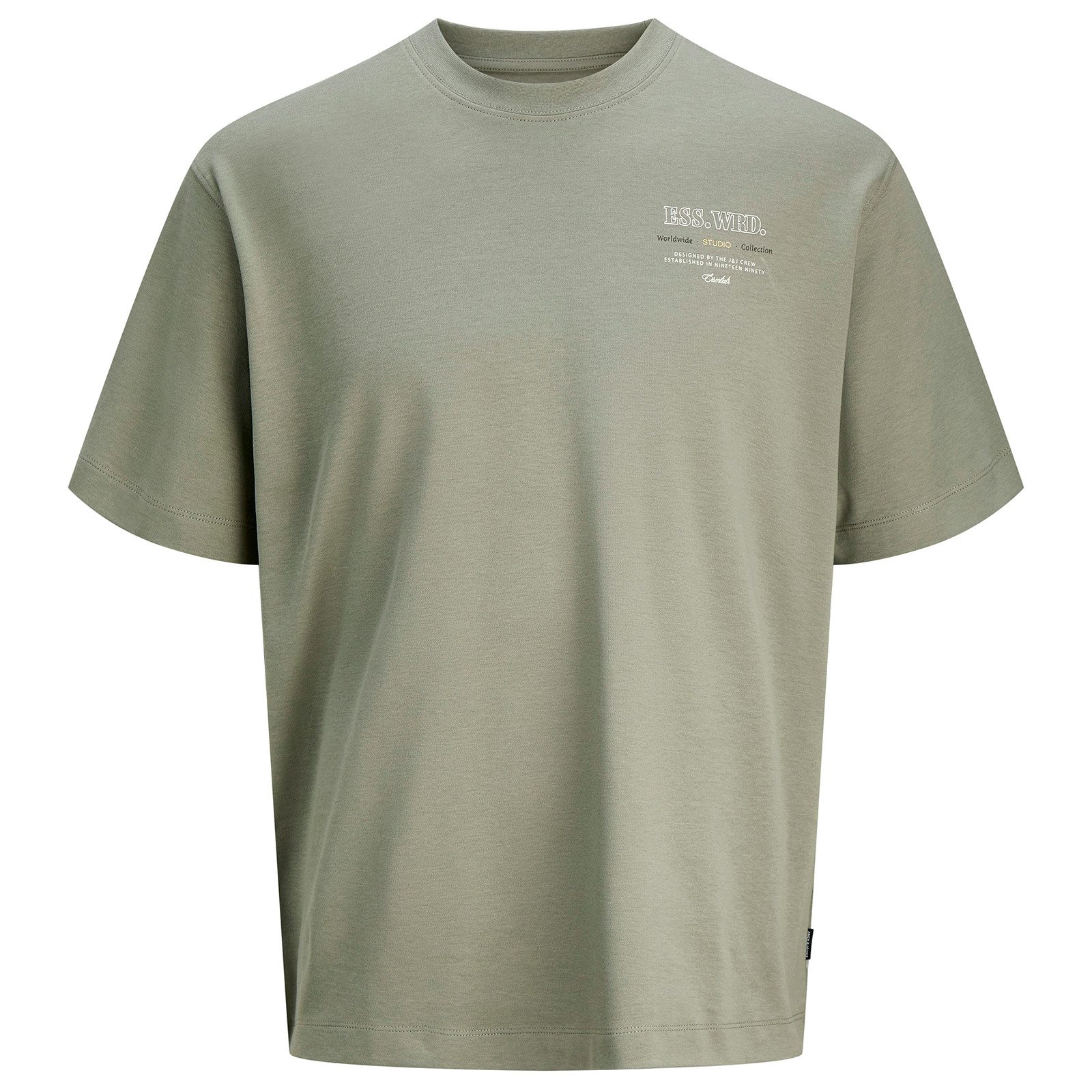 Jack & Jones Rundhalsshirt Jack&Jones Übergrößen T-Shirt Print oliv JJEURBAN – Bild 2 von 5