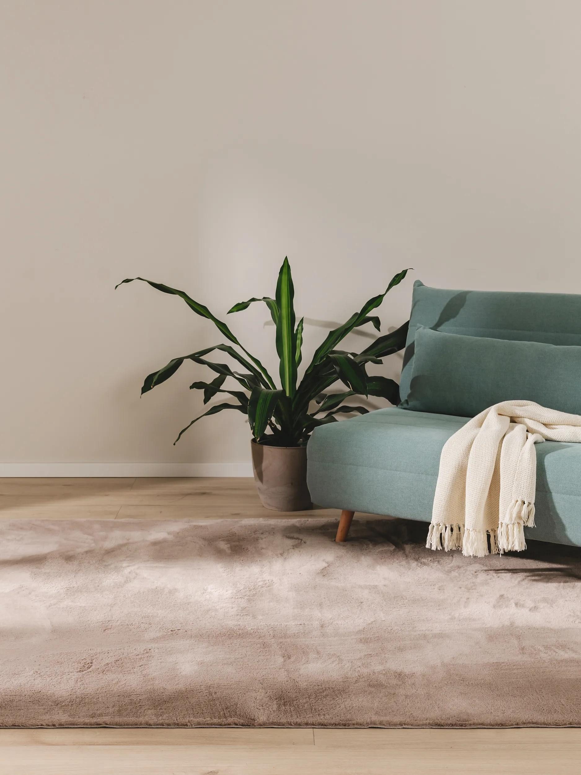 benuta Fellteppich Furry, rechteckig, Höhe: 11 mm, Teppich Wohnzimmer, Esszimmer, Schlafzimmer, Flur, Weich, Rutschfest