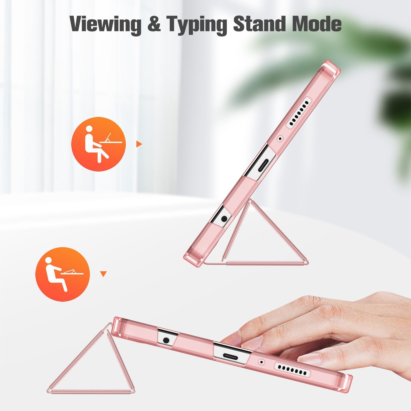 Fintie Tablet-Hülle für Samsung Galaxy Tab A11 8,7" 2025/ Tab A9 8.7 Zoll Tablet, Ultra Dünn Schutzhülle mit Transparenter Rückseite – Bild 4 von 5