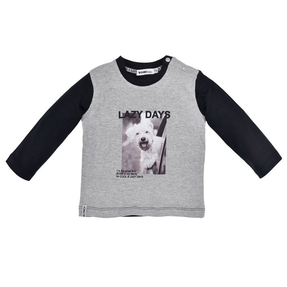 91562, Grey 'Lazy Jungen BONDI Days' BONDI Langarmshirt T-Shirt