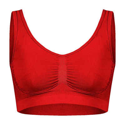 TEXEMP Sport-BH Sport-BH Bustier Fitness Unterwäsche Nahtlos Bra Gym Yoga Top (1-tlg) Atmungsaktiv & Hautsympathisch