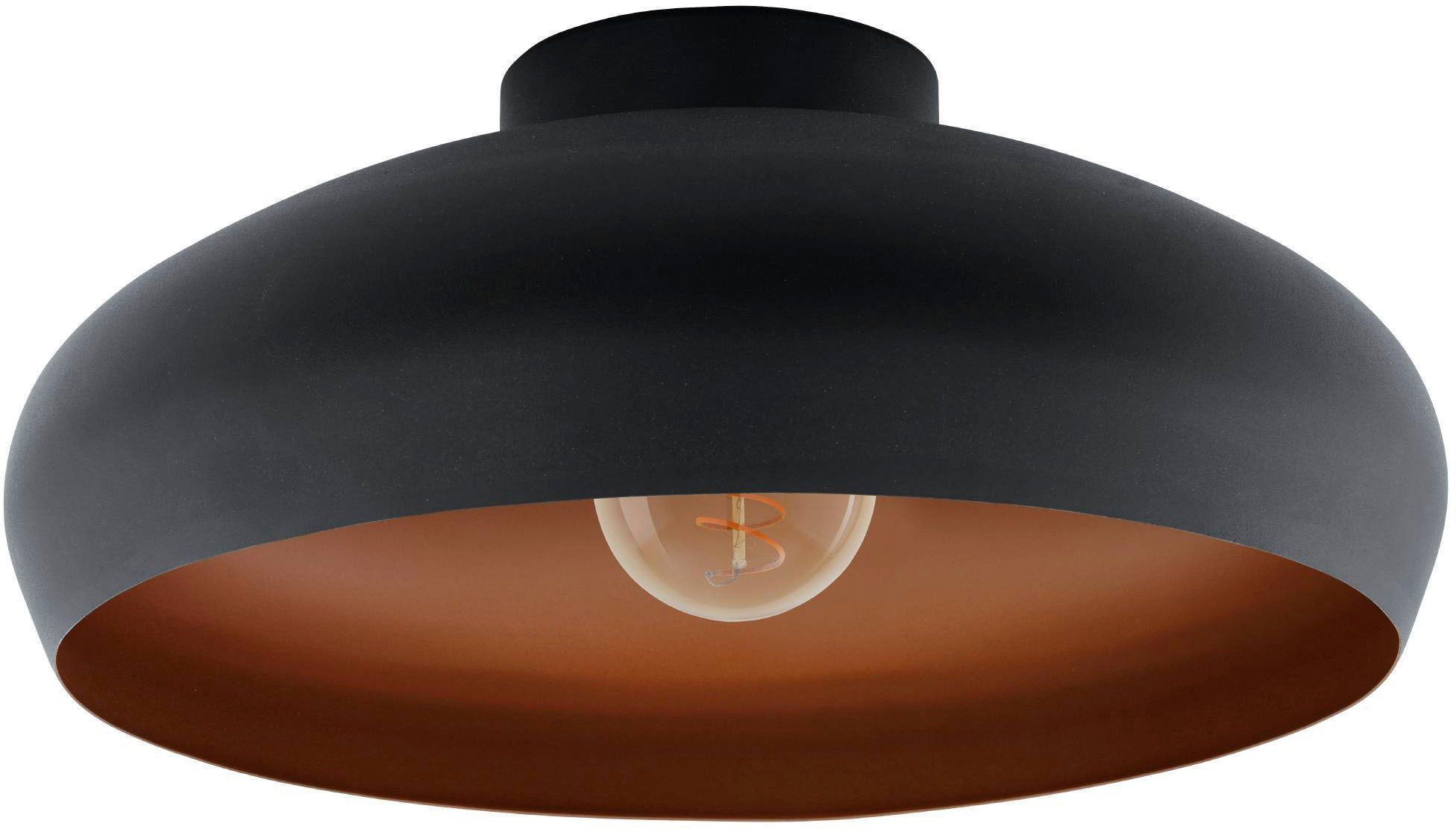 EGLO Deckenleuchte MOGANO, Leuchtmittel wechselbar, ohne Leuchtmittel, Deckenleuchte Industrial, Vintage, Flurlampe Decke mit E27 Fassung