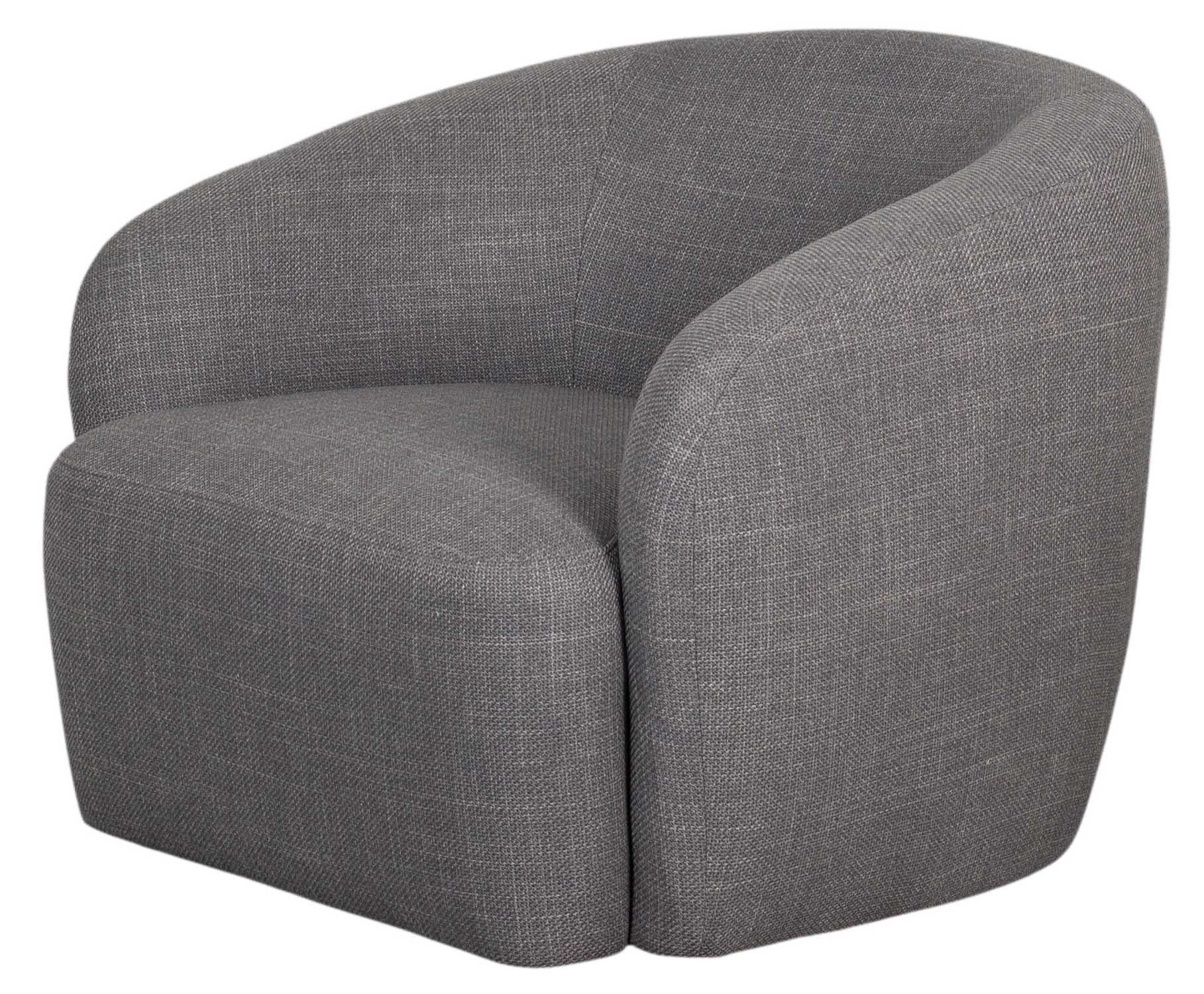 MR.DEKO Loungesessel Loconia – drehbarer Relaxsessel & Sessel Wohnzimmer (Einzelsessel, montiert geliefert, kombinierbar mit Sofa Loconia, 1-St), Sessel mit Drehfunktion, Komfortpolsterung & Strukturstoff