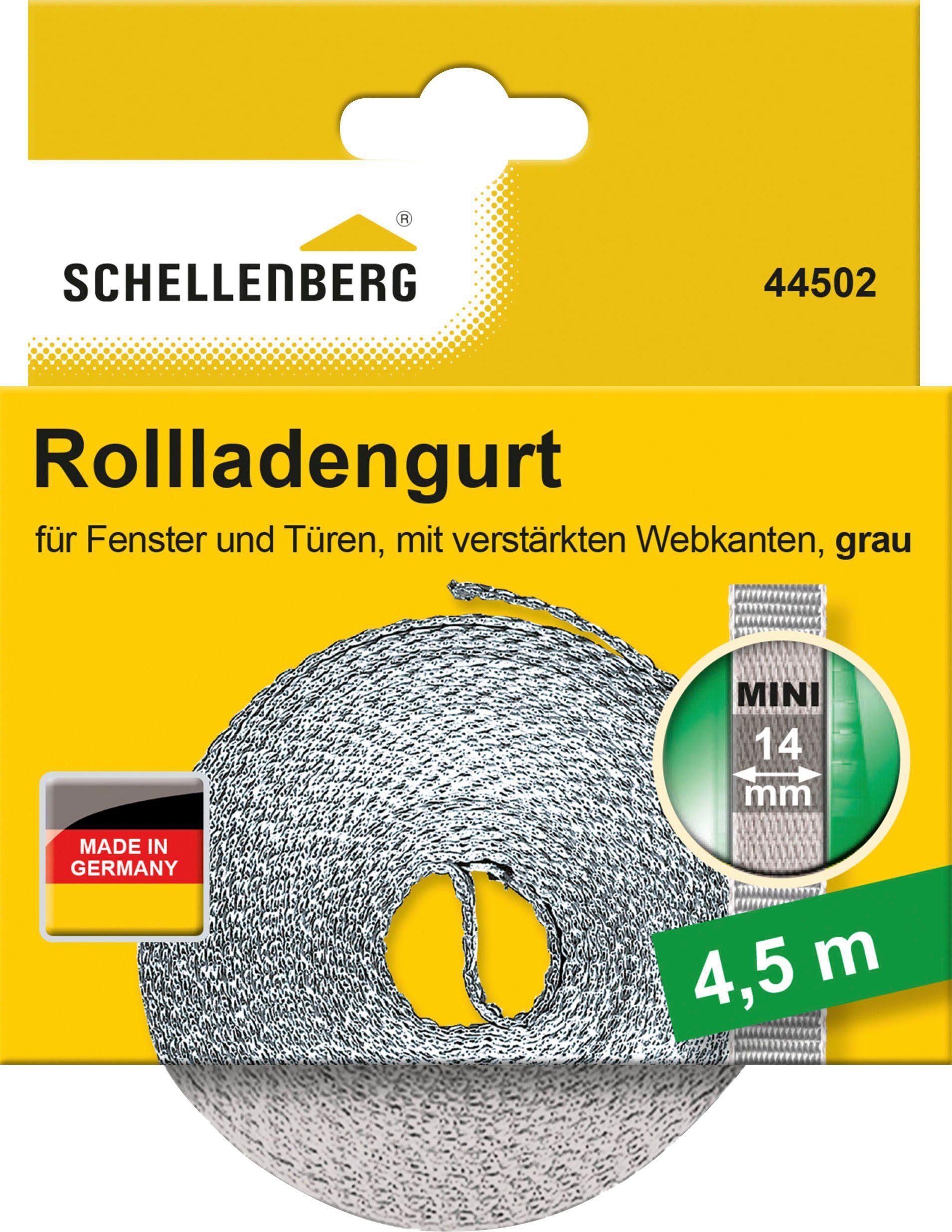 SCHELLENBERG Rollladengurt Mini 14 mm, 4,5 m, zur Bedienung eines Rollladens mit Gurtwickler (Set, 1-tlg), Gurtband in unterschiedlichen Farben erhältlich