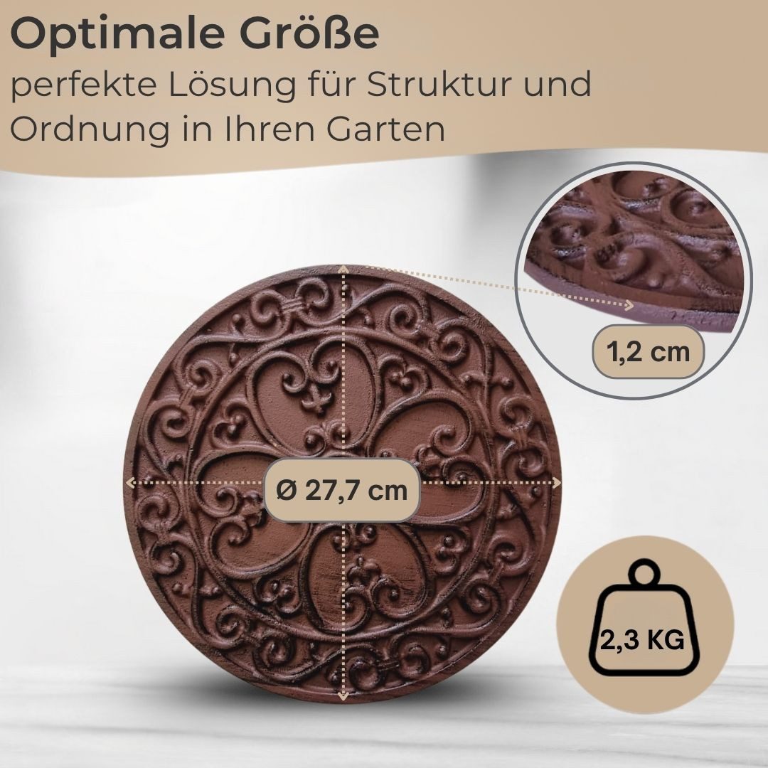 Topanbieter999 Trittsteine Gusseisen verschiedene Ausführungen, witterungsbeständig