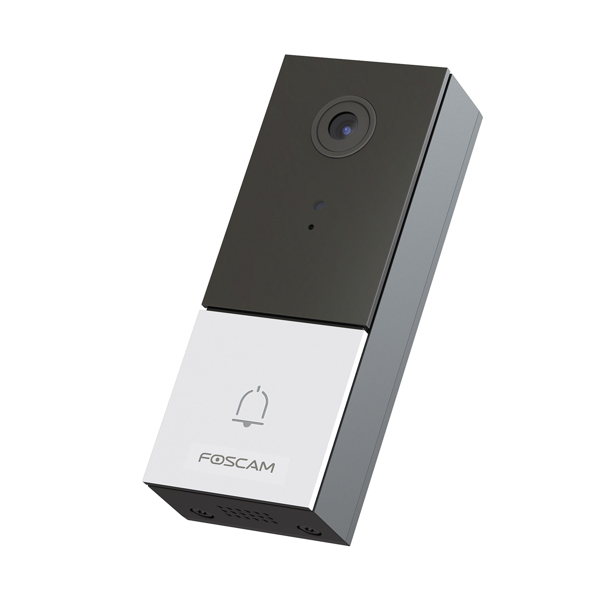 Foscam VD1 4 MP WLAN 2-Wege-Audio, Band IP65, Innenbereich, Echtzeit-Alarm, Ultra-Weitwinkelobjektiv) Home Türklingel Dual Videotürklingel P2P-Funktion, Smart Wetterfest (Außenbereich