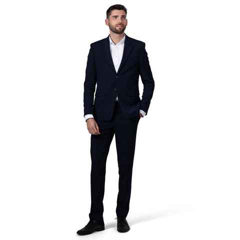 Hirschthal Anzug Herren Business Anzug Regular Fit (Anzughose & Sakko, 2-tlg., Anzug Set) im modernen Look, mit Kleidersack