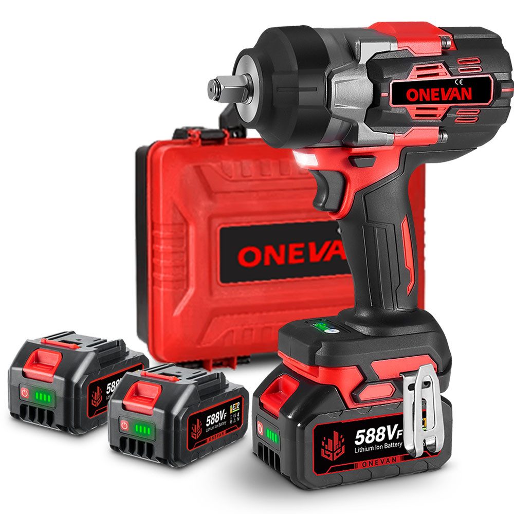 ONEVAN Akku-Schlagschrauber 1/2" Bürstenloser Schlagschrauber, 8000 U/min, günstig online kaufen