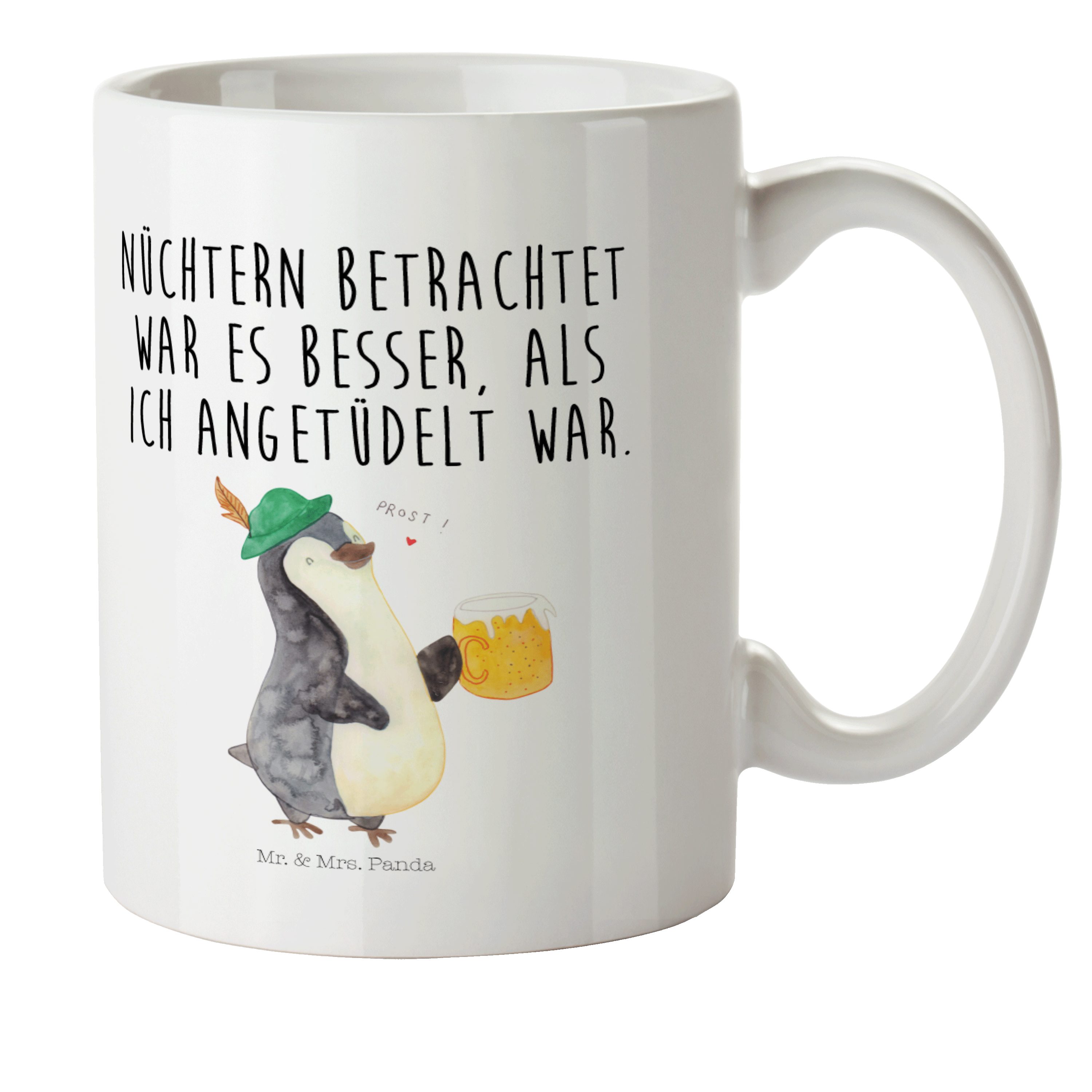 Geschenk, Bier Pinguin Kindergarten, - Kunststoff Panda Kunststoff, Kinderbecher Trinkbecher, Mr. Weiß & Mrs. -