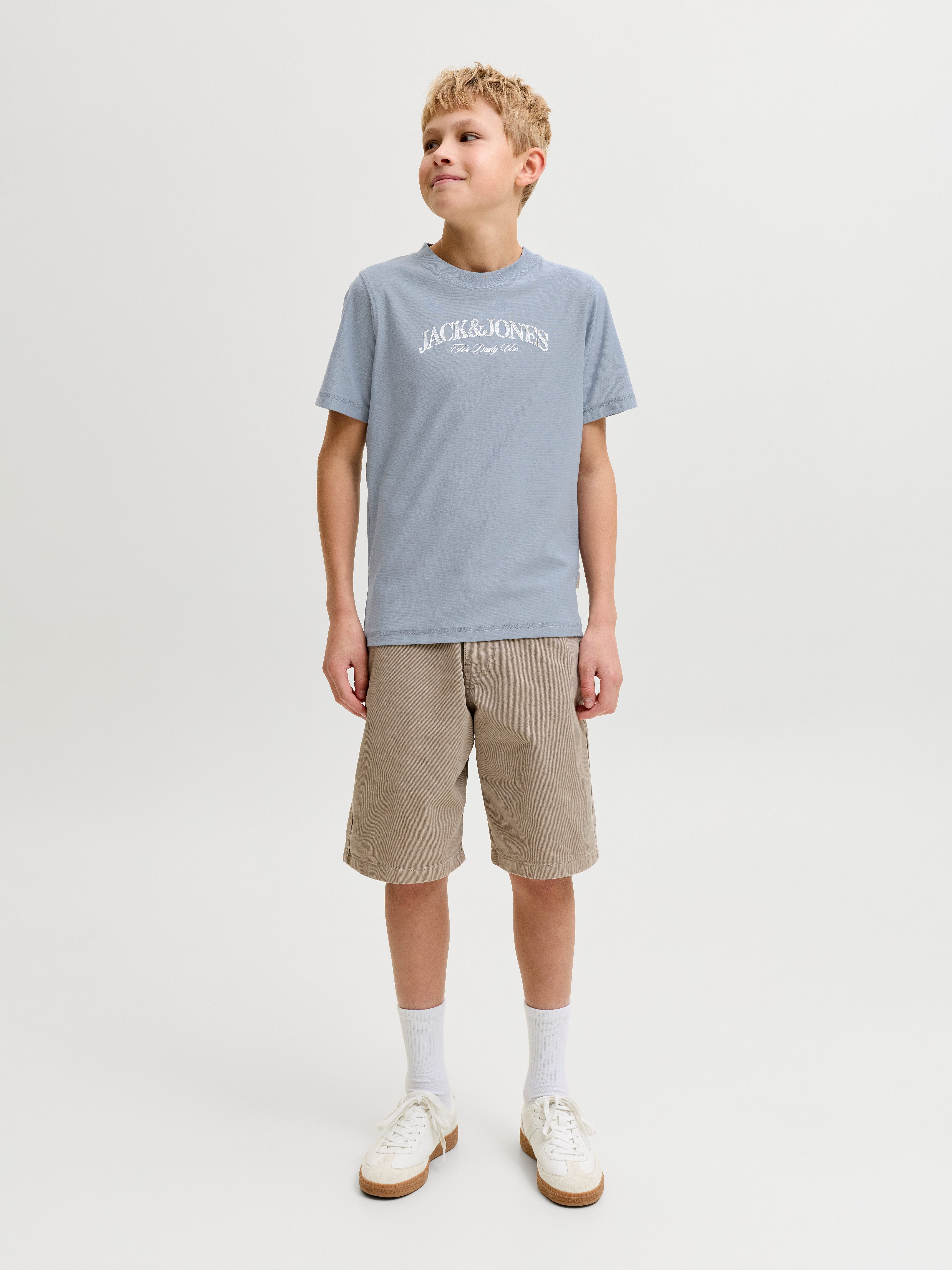 Jack & Jones Junior T-Shirt JORCASSIS BRANDING TEE SS CREW NECK JNR Baumwolle, normal geschnitten – Bild 4 von 5