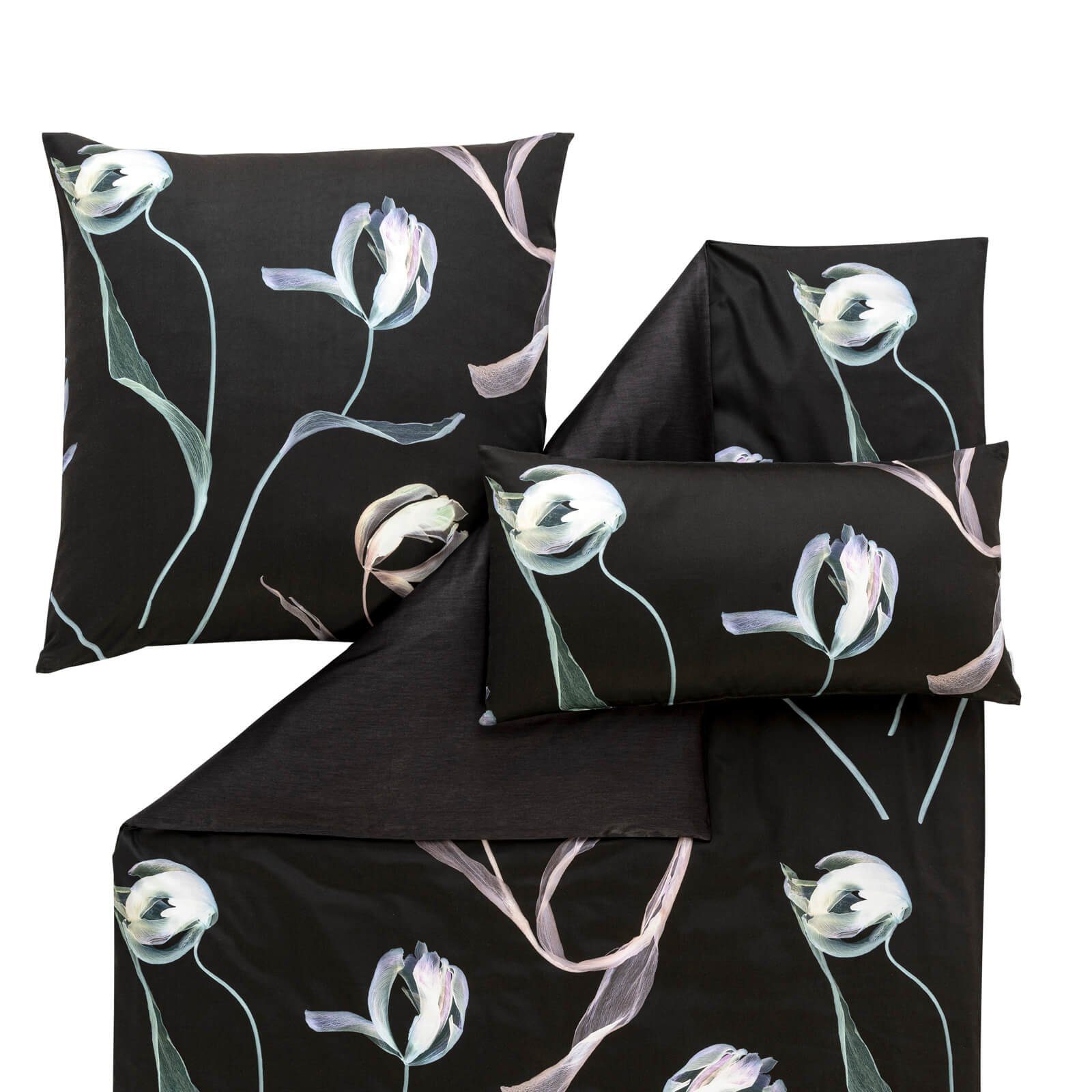 Estella Bettwäsche Tulipa 7597 900 Schwarz, günstig online kaufen