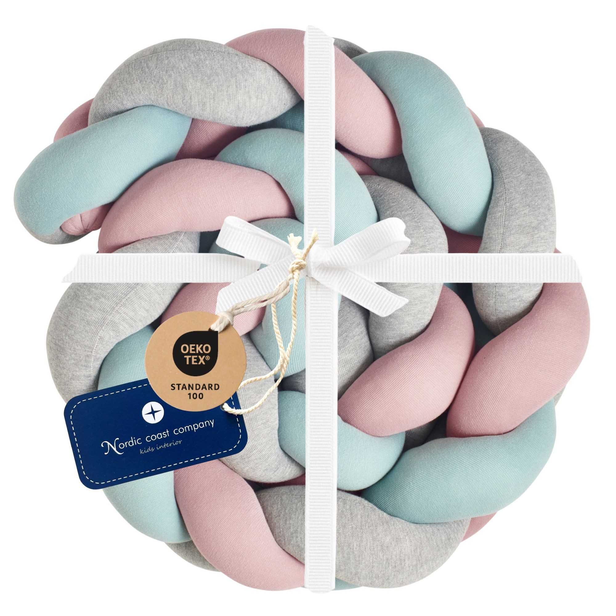 Nordic Coast Company Nestchenschlange XXL Bettschlange geflochten, Baby-Bettumrandung - Fallschutz, (Vielseitig für Babybetten, Kinder- u. Jugendbetten), höher, als andere Modelle und mitwachsend für jedes Alter