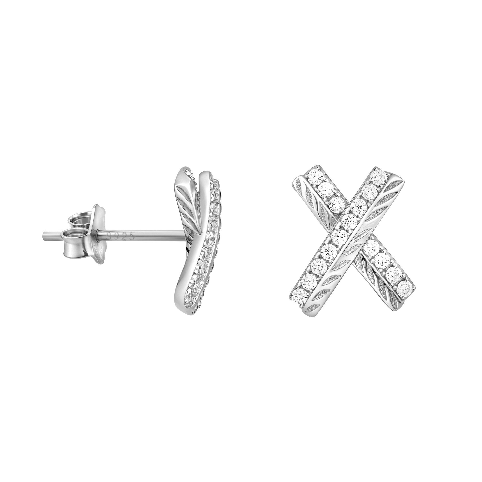 Sofia Milani Paar Ohrhänger X, 925 Silber Damen Schmuck - E3096