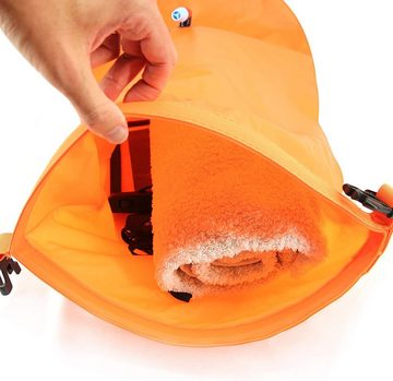 GelldG Schwimminsel Schwimmboje & Trockensack, 20l Orange, Sicherheit beim Schwimmen