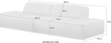 TRENDMANUFAKTUR Big-Sofa Braga, in moderner Optik, mit hochwertigem Kaltschaum